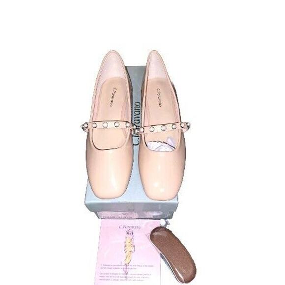 C. Paravano Beige Mary Jane Square Toe Comfort Flat Shoe 36 EU 5.5 US - Picture 4 of 8